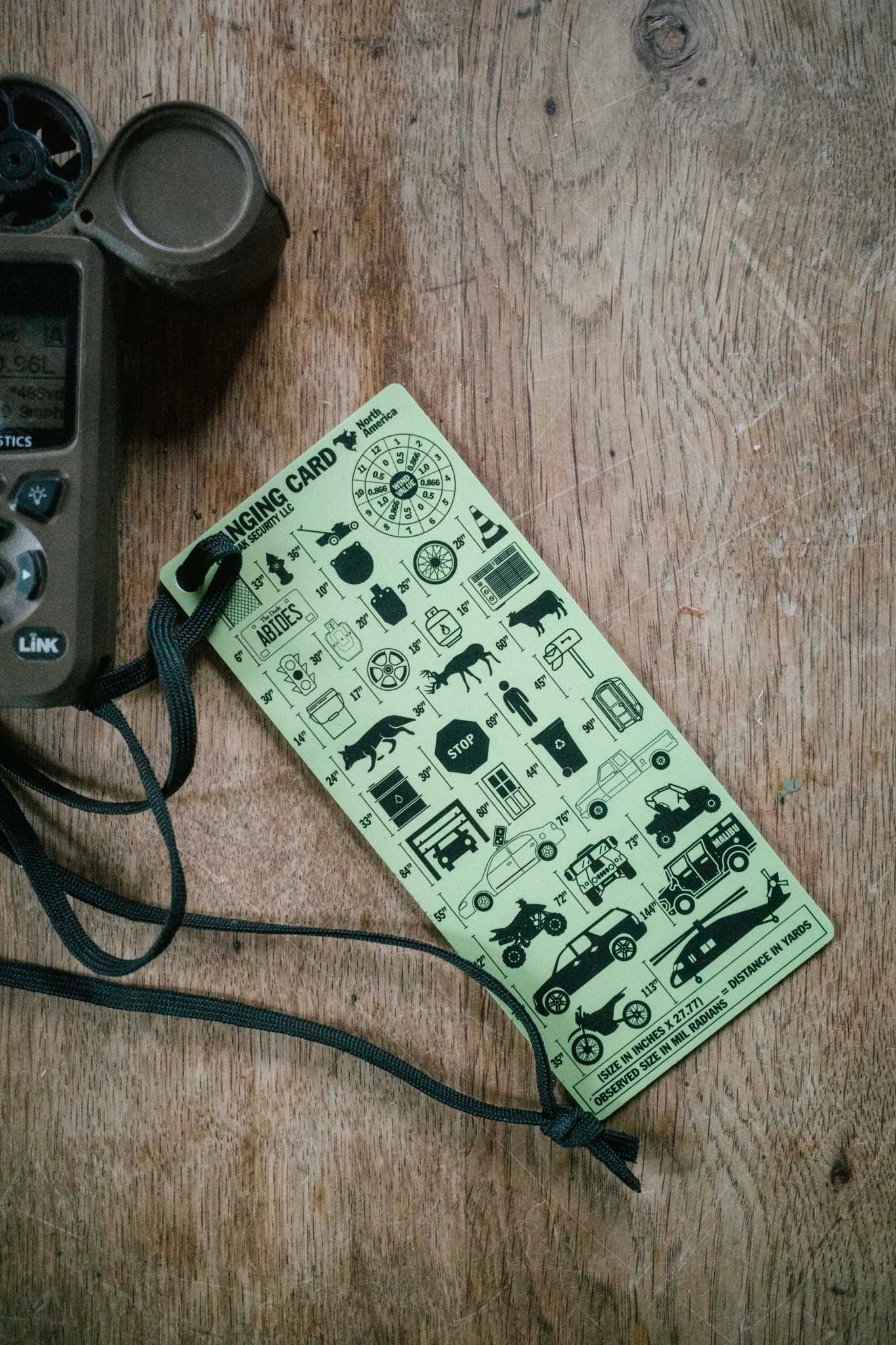 Ranging Card- North America Mils/Yards – Sobchak Security LLC